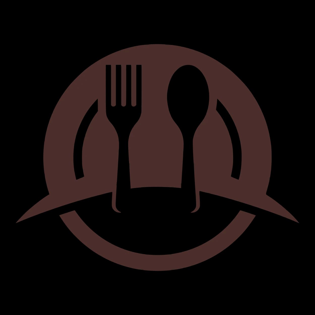 Pluspaket Icon (Eine Gabel und ein Löffel auf einem Teller)