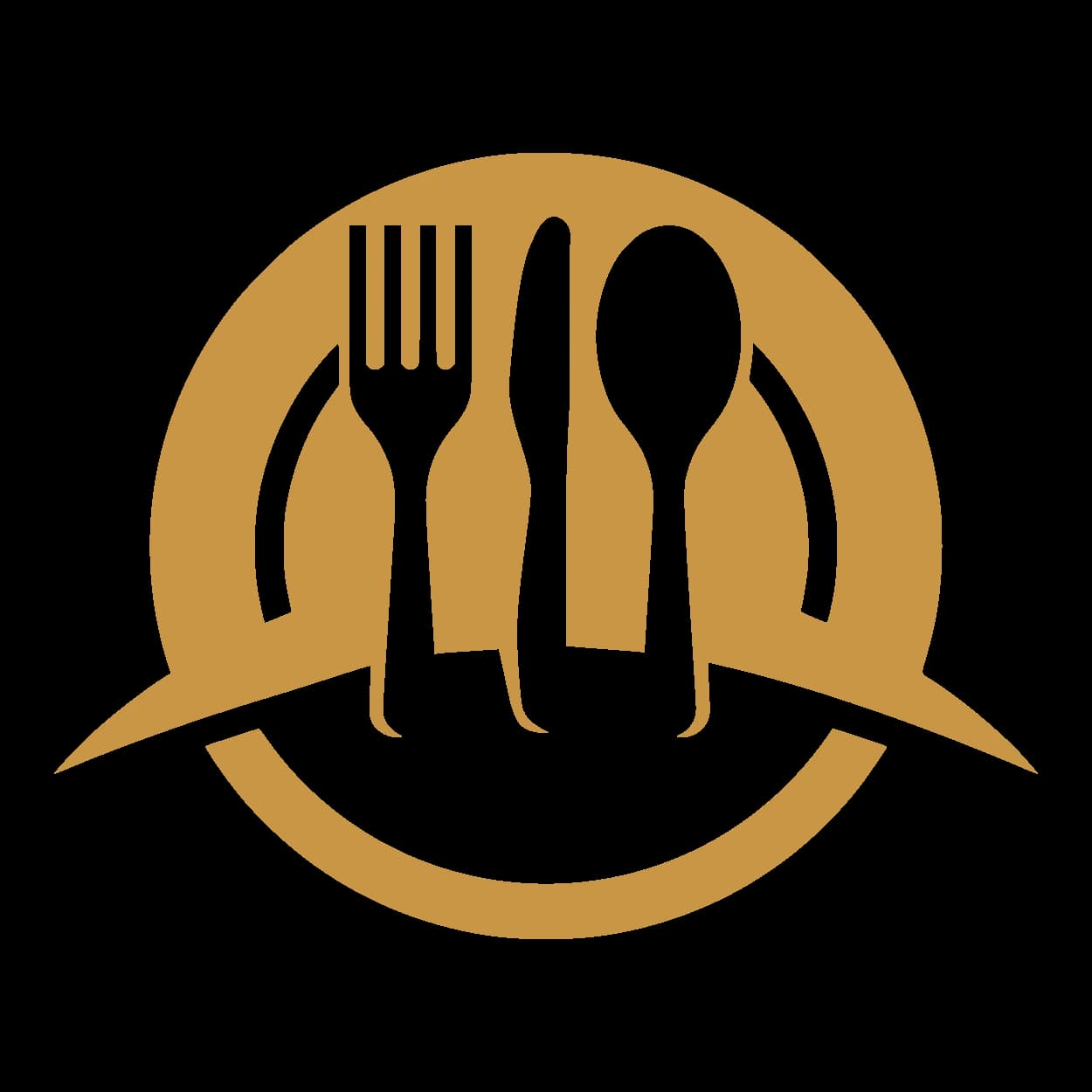 Premiumpaket Icon (Eine Gabel und ein Löffel auf einem Teller)